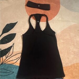 lululemon athletica Black Tank Top and headband